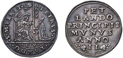 PIETRO LANDO, Doge LXXVIII (1539-1545), Osella in argento, anno II, 1540