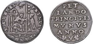 PIETRO LANDO, Doge LXXVIII (1539-1545) &ndash; Osella, year V, 1543.