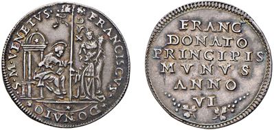 FRANCESCO DONA', Doge LXXIX (1545-1553) - Osella in argento, anno VI, 1551