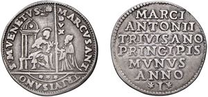 MARC'ANTONIO TREVISAN, Doge LXXX (1553-1554) &ndash; Osella, year I, 1553.
