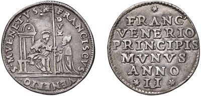 Francesco Venier, Doge LXXXI (1554-1556) – Osella, Anno II, 1555.