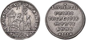 LORENZO PRIULI, Doge LXXXII (1556-1559) &ndash; Osella, year III, 1558.