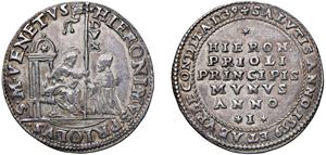GIROLAMO PRIULI, Doge LXXXIII (1559-1567) &ndash; Osella, year I, 1559.