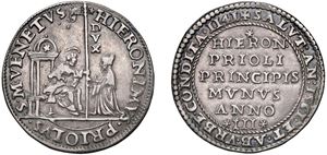 GIROLAMO PRIULI, Doge LXXXIII (1559-1567) &ndash; Osella, year III, 1561.