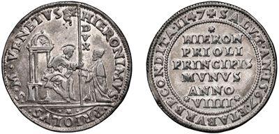 Girolamo Priuli, Doge LXXXIII (1559-1567), Osella in argento, anno IX, 1567