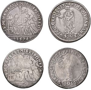 NICOLO' DA PONTE, Doge LXXXVII (1578-1585) &ndash; Lot of two Osellas (years I and II).