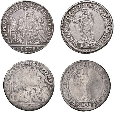 Nicolò da Ponte, Doge LXXXVII (1578-1585), Lotto di due Oselle in argento
