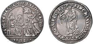 NICOLO' DA PONTE, Doge LXXXVII (1578-1585) &ndash; Osella, year IV, 1581.