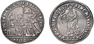 Niccolò da Ponte, Doge LXXXVII (1578-1585) – Osella, argento, anno IV, 1581