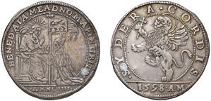 MARINO GRIMANI, Doge LXXXIX (1595-1605) &ndash; Osella, year IV, 1598. 