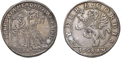 Marino Grimani, Doge LXXXIX (1595-1605) – Osella in argento, anno IV, 1598