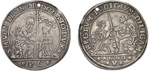 LEONARDO DONA', doge XC (1606-1612) &ndash; Osella, year V, 1610.