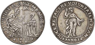MARC'ANTONIO MEMMO, Doge XCI - Osella in argento, 1612, diam. 34 mm, 9,50 gr.