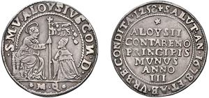 ALVISE CONTARINI, Doge CVI (1676-1684) &ndash; Osella, year III, 1678.