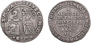 ALVISE CONTARINI, Doge CVI (1676-1684) &ndash; Osella, year VI, 1681.