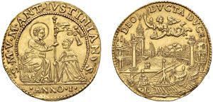 MARCANTONIO GIUSTINIAN, Doge CVII (1684-1688) - Osella of 4 zecchini, year I, 1684.