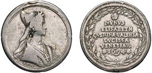 ELISABETTA QUERINI VALIER (wife of Doge Silvestro Valier) &ndash; Coronation Medal, 1694.
