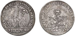 ALVISE II MOCENIGO, Doge CX (1700-1709) &ndash; Osella, year VI, 1705.