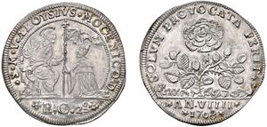 ALVISE II MOCENIGO, Doge CX (1700-1709) &ndash; Osella, year IX, 1708.