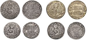 GIOVANNI II CORNER, Doge CXI (1709-1722) &ndash; Lot of four Osella (years II, VI, VII, XII). 