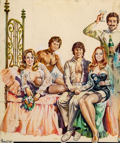 Matrimonio di gruppo, tempera su cartone