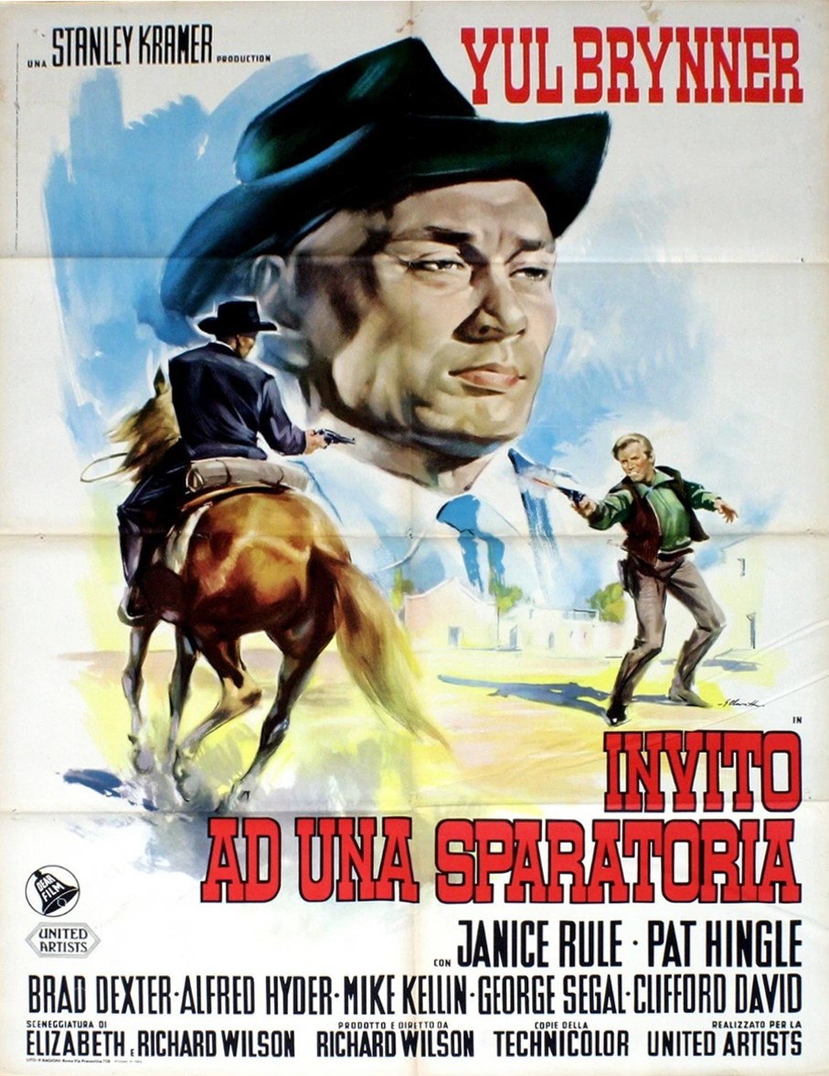 Giorgio Olivetti - Bozzetto per la locandina del film 'Invito ad una sparatoria' - tempera su car...