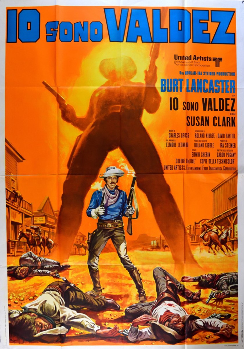 Marcello Colizzi - Bozzetto originale per la locandina del film 'Io sono Valdez', tempera su cart...