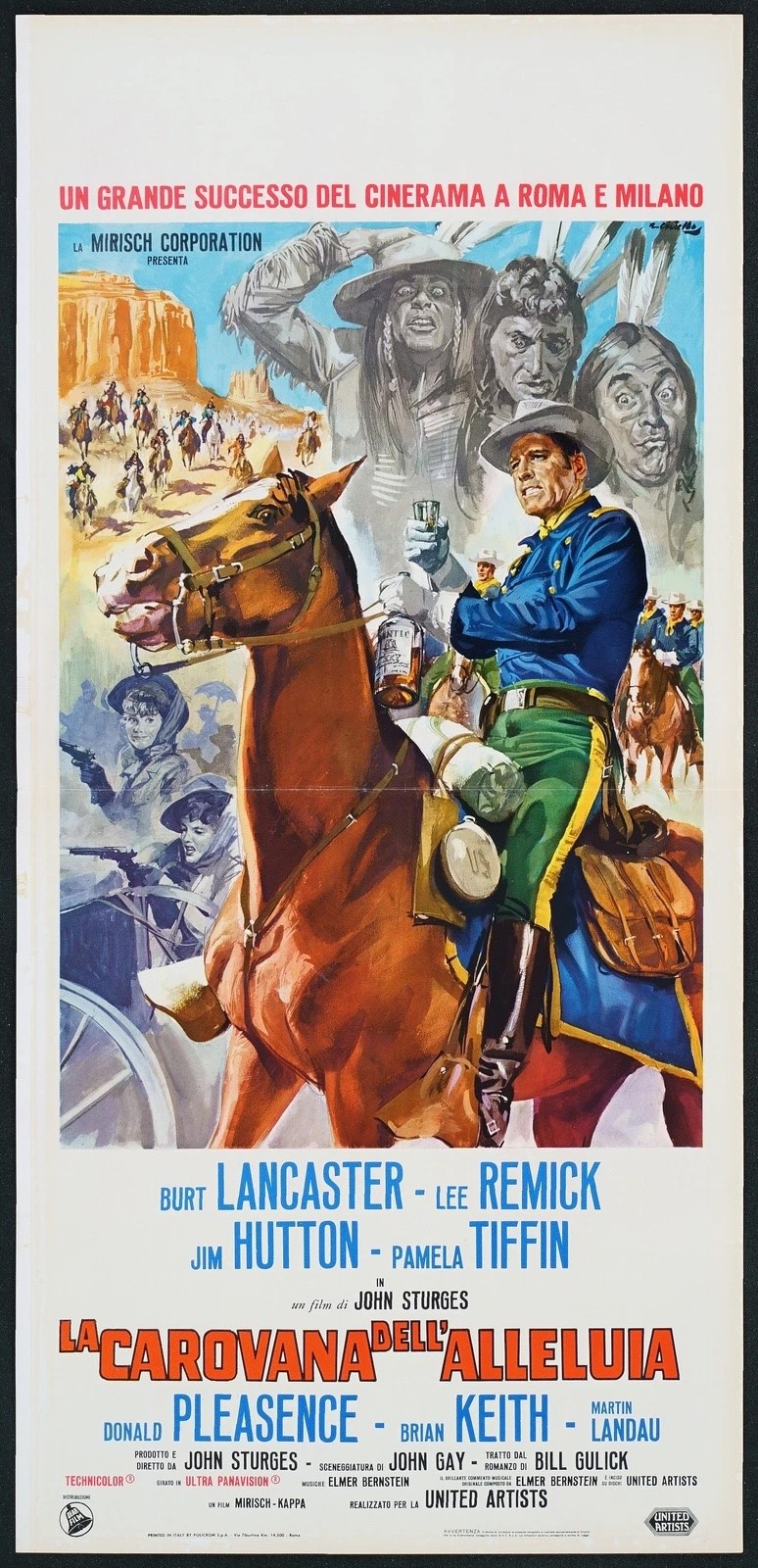 Averardo Ciriello - La carovana dell'alleluia - Bozzetto originale per film, tempera su cartone