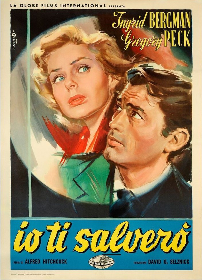 Angelo Cesselon - Bozzetto per la locandina del film 'Io ti salverò', tempera su cartoncino