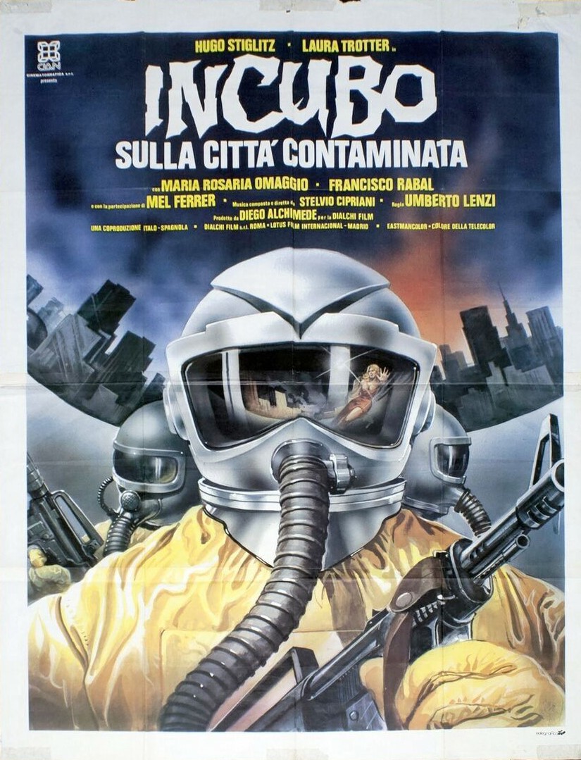 a.n.I. (autore Non Identificato) - Umberto Lenzi, Incubo sulla città contaminata, tempera su cart...