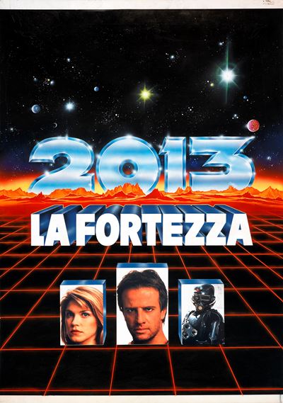 Bozzetto per locandina del film '2013 - La fortezza', tempera e collage su cartone