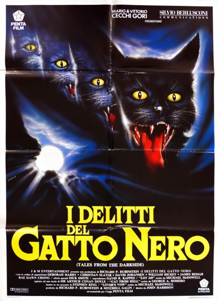 Salvatore Spataro - Bozzetto per la locandina di 'I delitti del gatto Nero', tempera su cartone