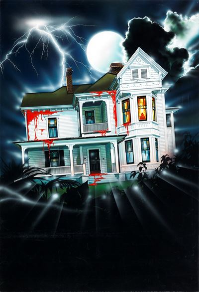 Bozzetto per la locandina del film 'La casa in Hell Street', tempera su cartone