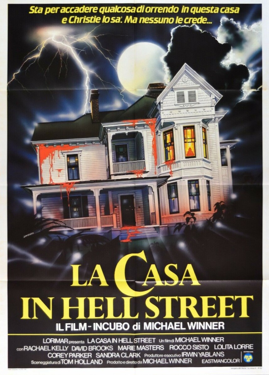 Salvatore Spataro - Bozzetto per la locandina del film 'La casa in Hell Street', tempera su carto...