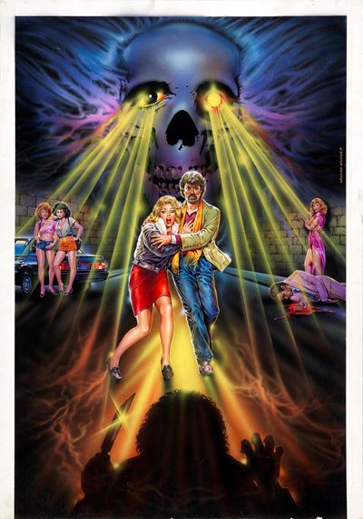 Bozzetto per la locandina di 'City of Blood', tempera su cartone