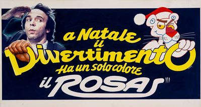 Bozzetto per 'Il figlio della Pantera Rosa', tempera e collage su cartone