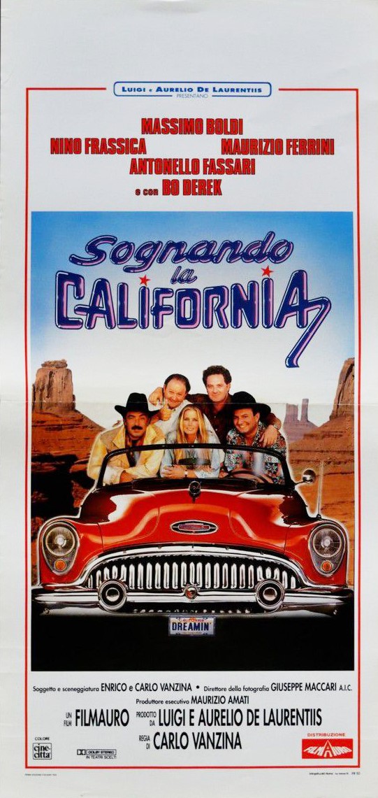 a.n.I. (autore Non Identificato) - Bozzetto per locandina di 'Sognando la California', tempera e ...
