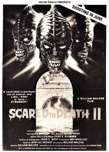 a.n.I. (autore Non Identificato) - Bozzetto originale per locandina del film, 'Scared to Death 2'...