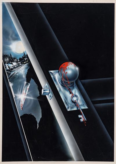Dove comincia la notte - Bozzetto originale, tempera su cartone