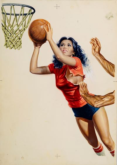 Bozzetto per locandina, La compagna di banco, tempera su cartone, 1977