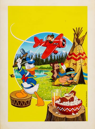 Donald Duck's Cartoon Mania, tempera su cartoncino