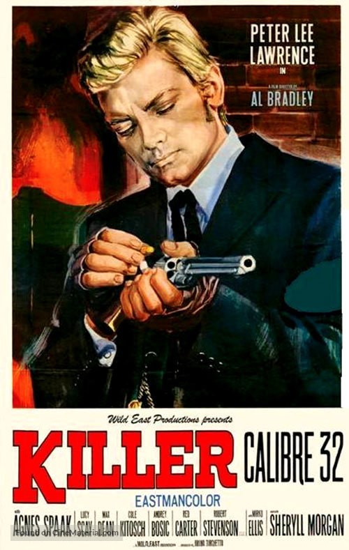 Rodolfo Gasparri - Bozzetto per la locandina del film 'Killer calibro 32', tempera su cartone