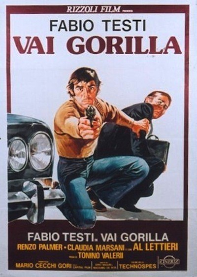 Symeoni (sandro Simeoni) - Bozzetto originale per la locandina del film 'Vai gorilla', tempera su...