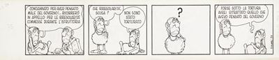 Girighiz - Striscia originale n. 72, matita e china su cartoncino