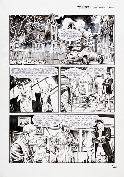 Dylan Dog - I nostri antenati, matita e china su cartoncino