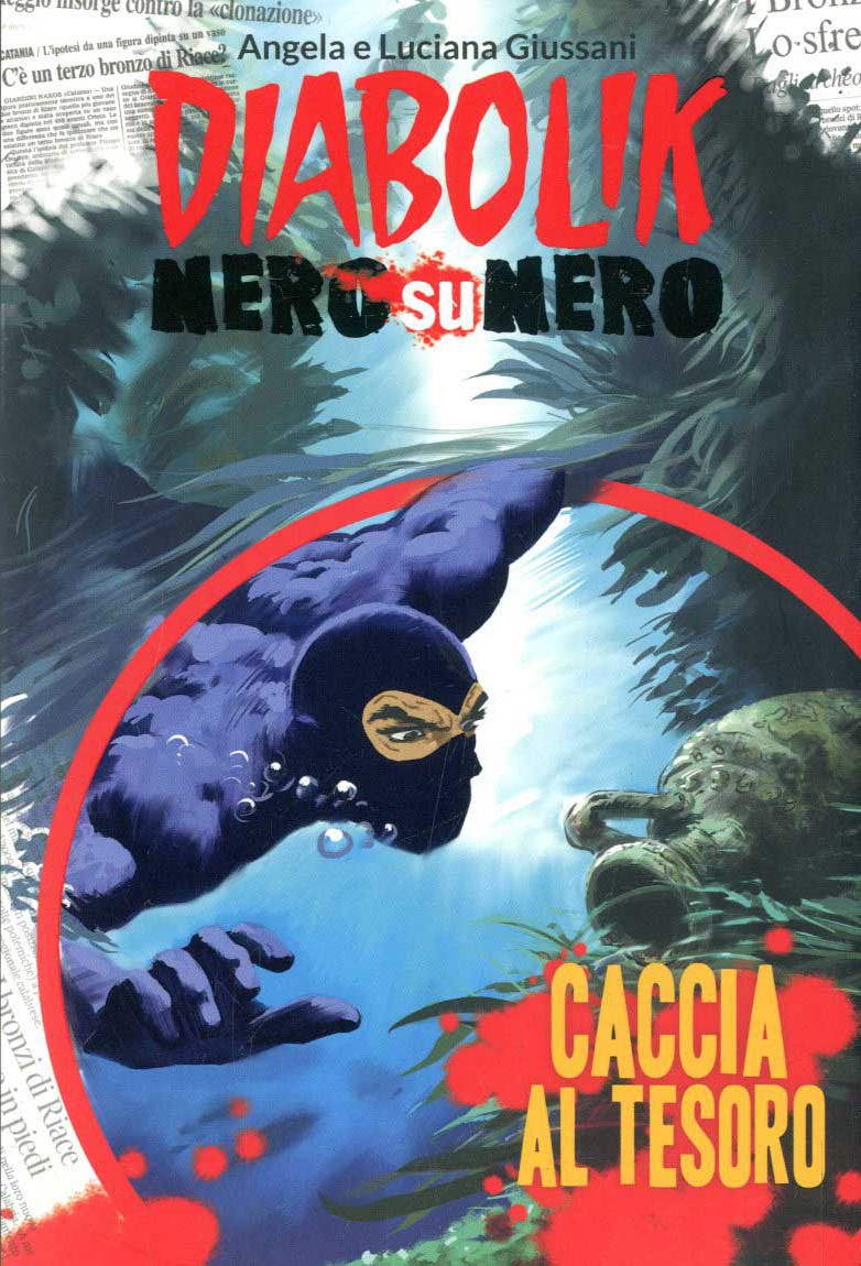 Manlio Truscia - Diabolik - Caccia al tesoro, matita, china e acquerello su cartoncino