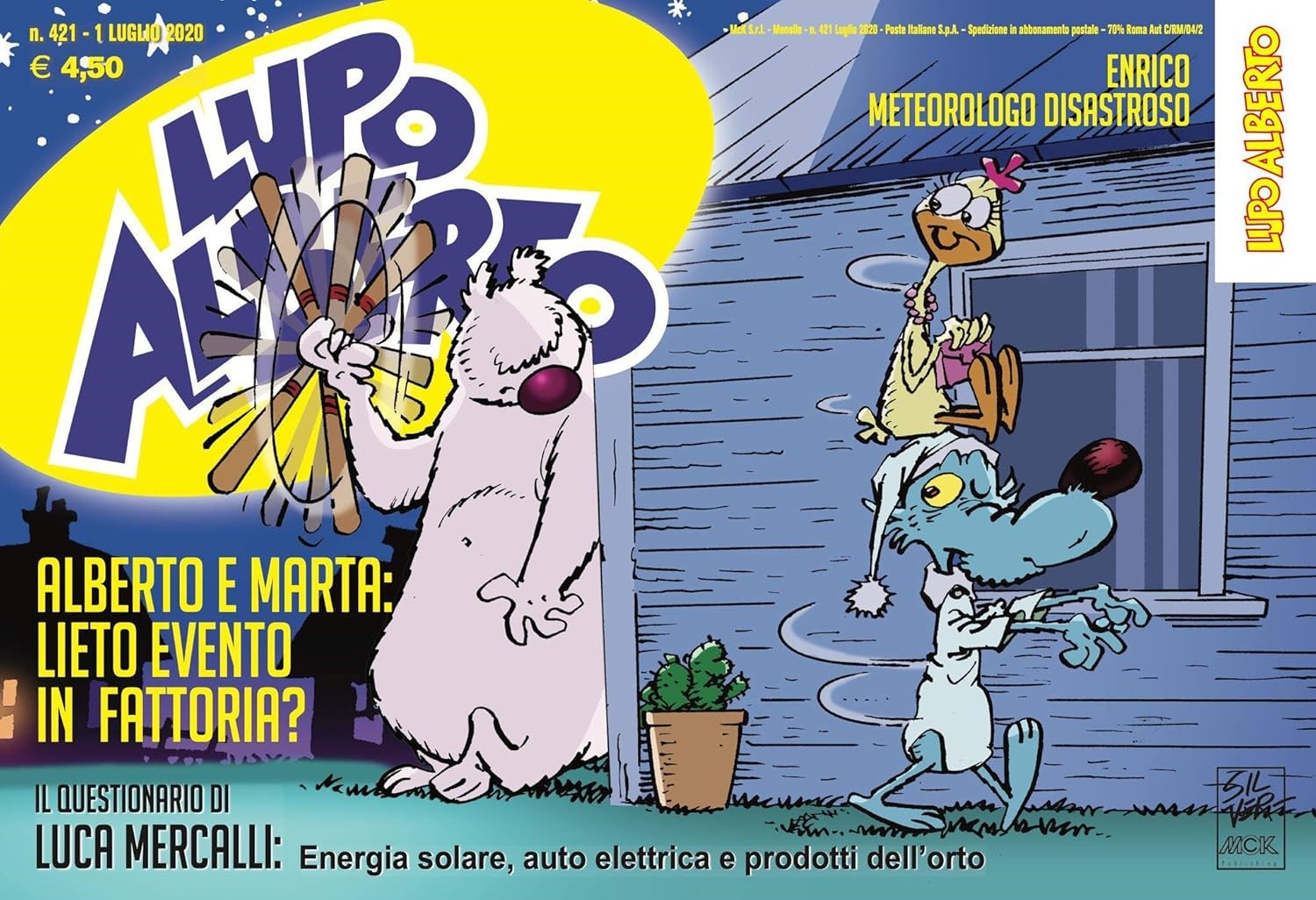Silver (guido Silvestri) - Lupo Alberto n. 421, matita e china su cartoncino