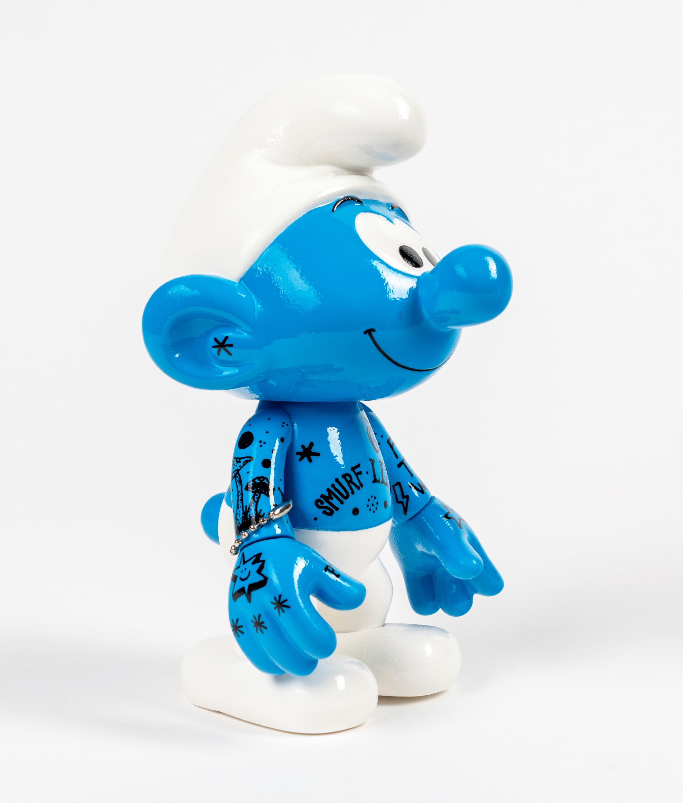 Bionyco (nicolò Ronchi) - Graffiti Smurf, acrilici su plastica
