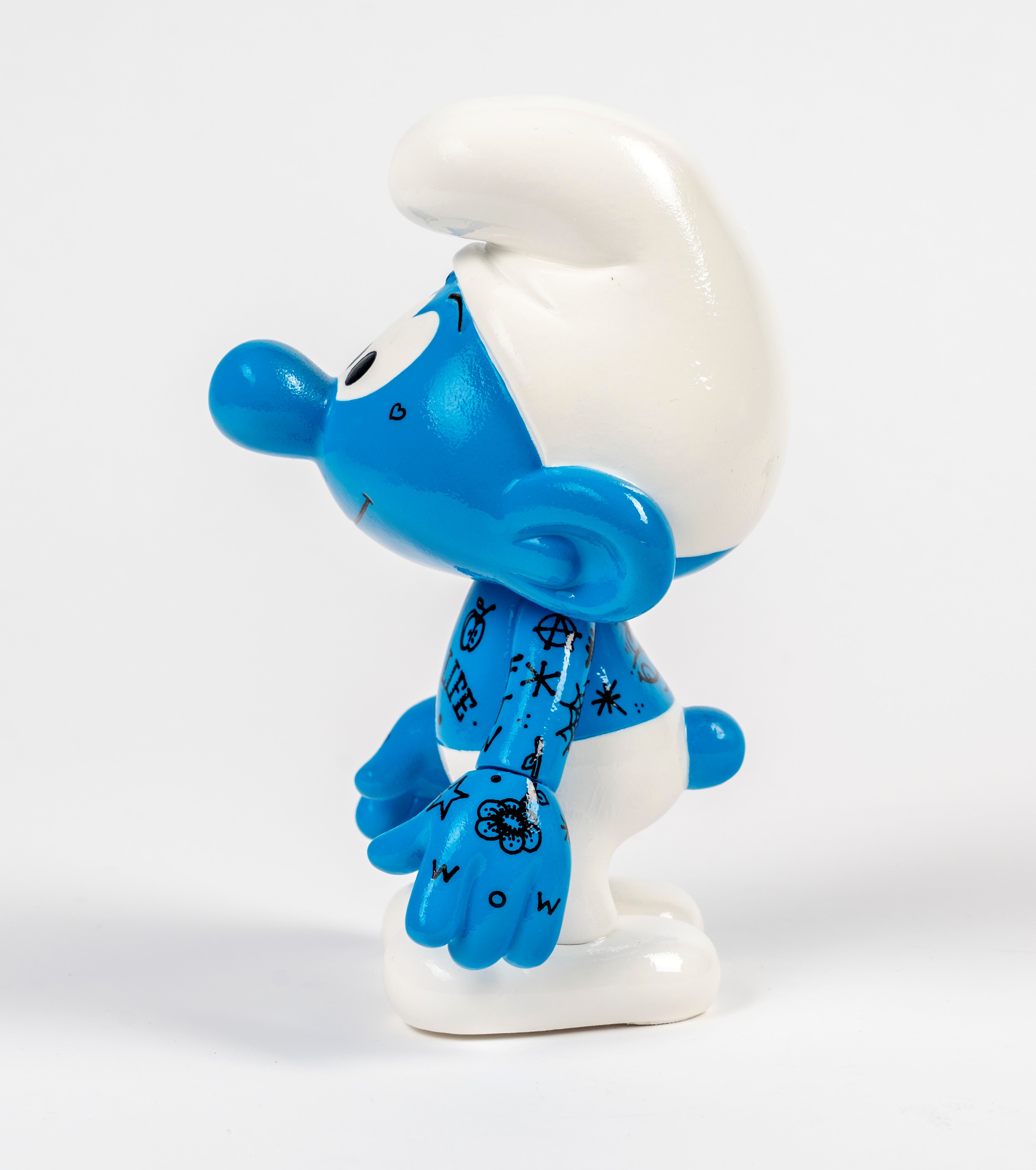 Bionyco (nicolò Ronchi) - Graffiti Smurf, acrilici su plastica