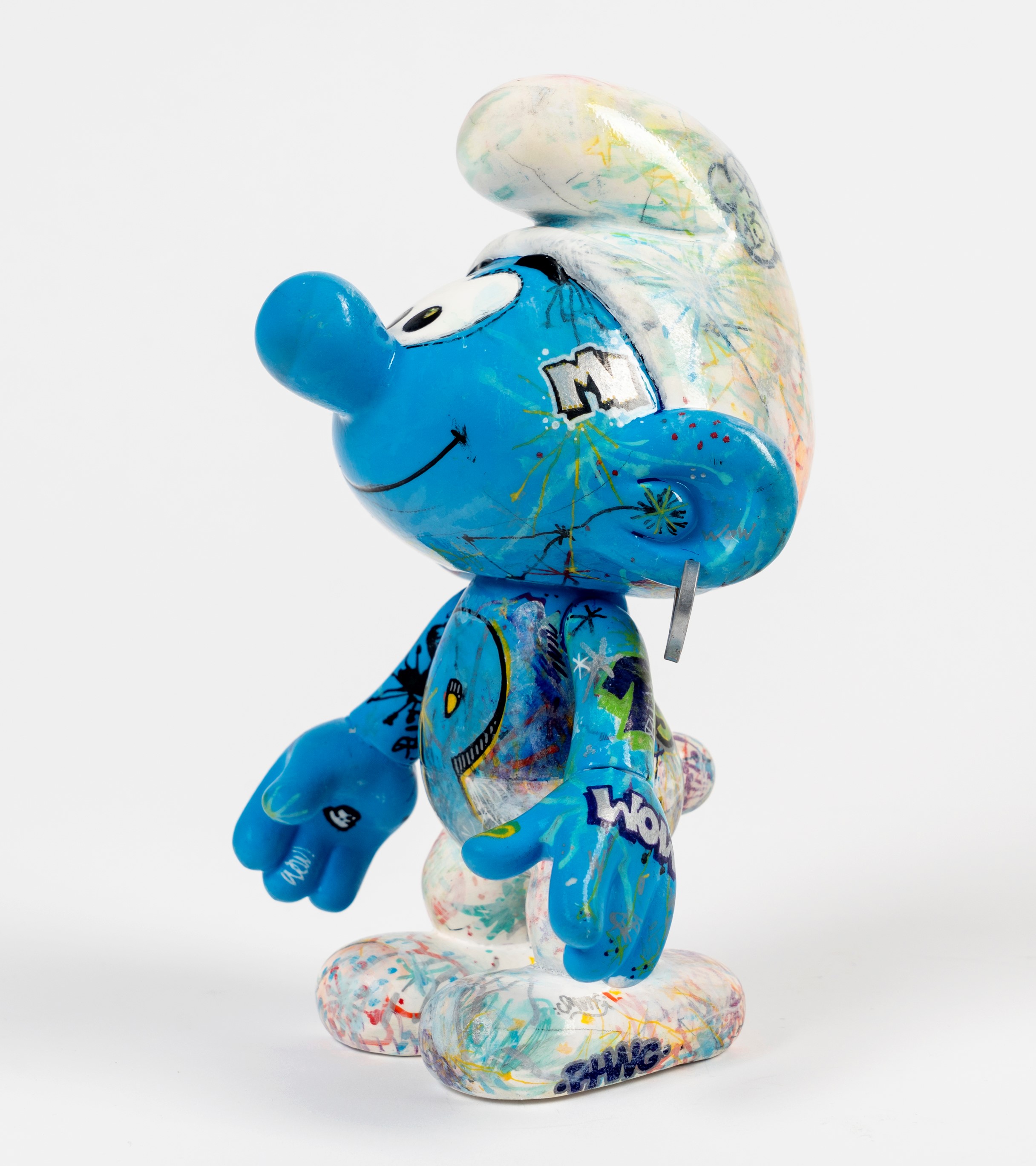 Bionyco (nicolò Ronchi) - Graffiti Smurf, acrilici su plastica